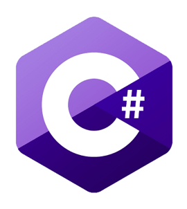 Hire C developers, a small white square showing the C logo